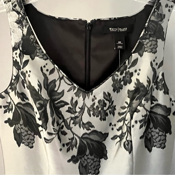White House Black Market Dress Size 00 Silver & Black - Picture 4 of 4